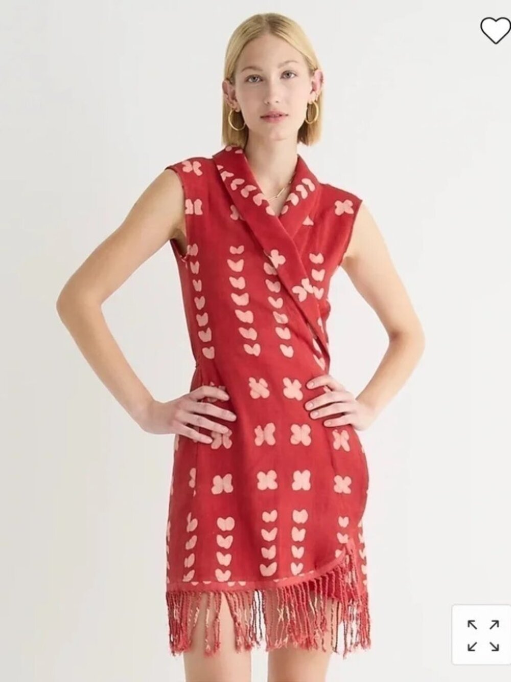 NWT Studio 189 X J. Crew fringed wrap dress in dot